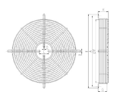 MREŽA VENTILATORA D 350 R09 TIP3 HIDRIA