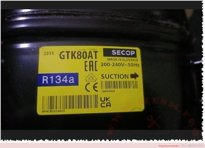 KOMPRESOR SECOP GTK80AT R134a 7,70ccm LBP