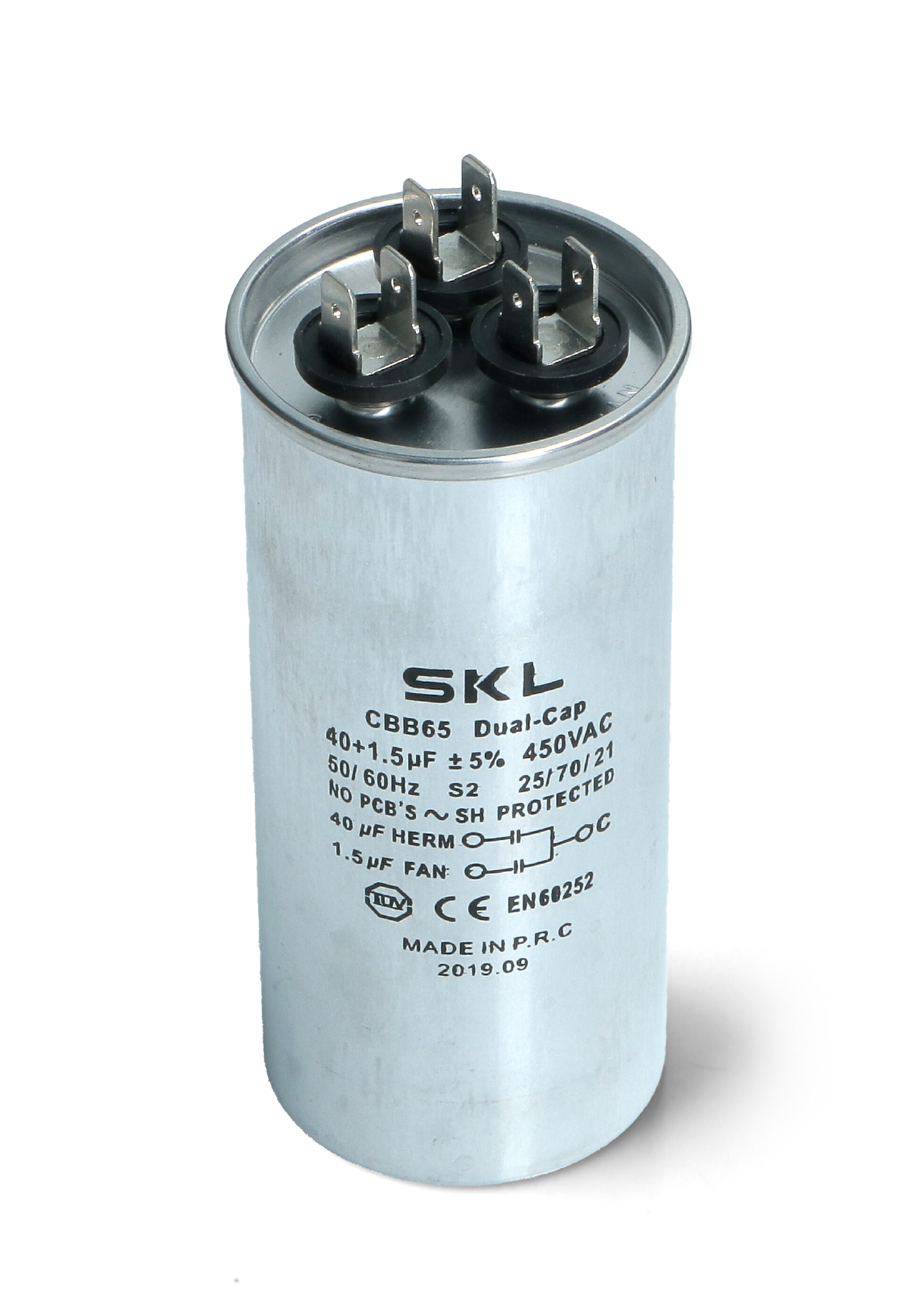 Kondezator 40 MF + 1.5 MF KLIME SKL