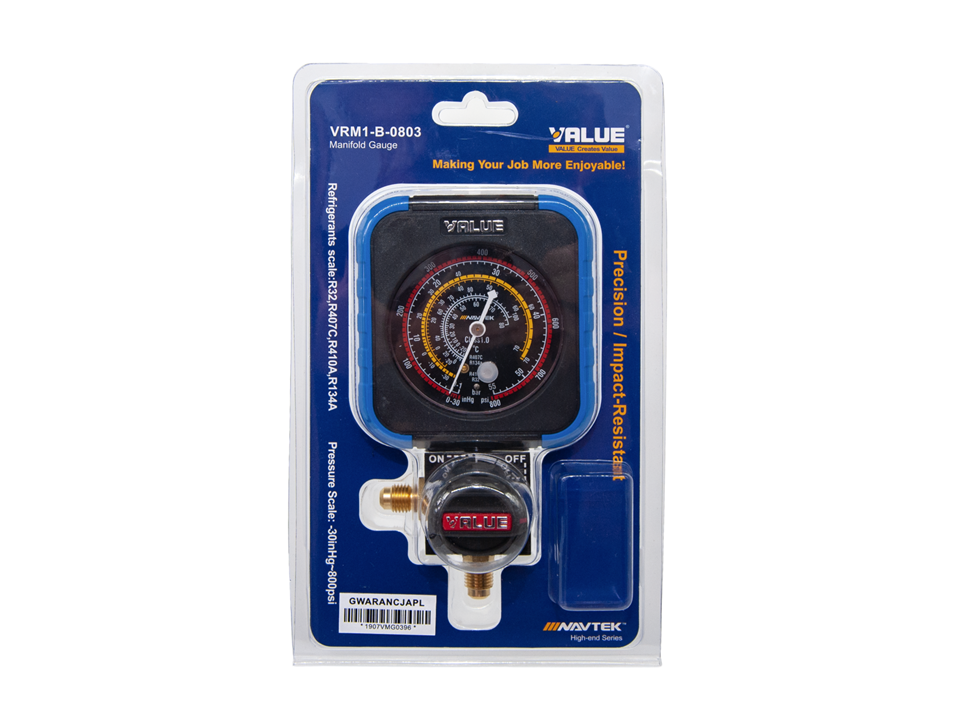 MANOMETAR VALUE VRM1-B-0803 R32/134/407/410 crveni