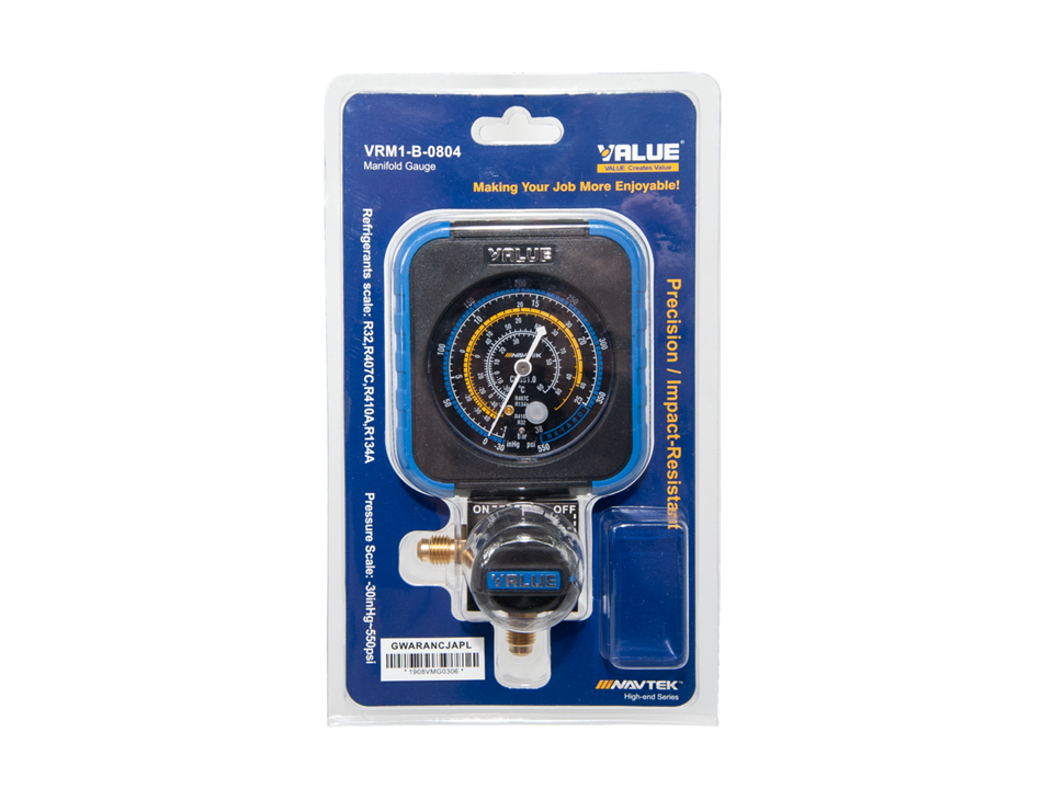 MANOMETAR VALUE VRM1-B-0804 R32/134/407/410 plavi