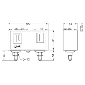 Presostat KP 15  DANFOSS ručni/automatski reset