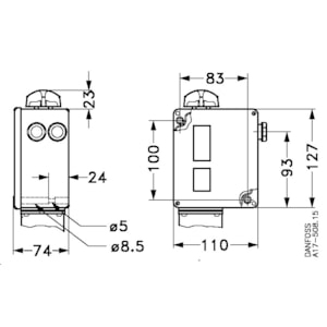 Presostat RT  DANFOSS 110 0,2-3bar