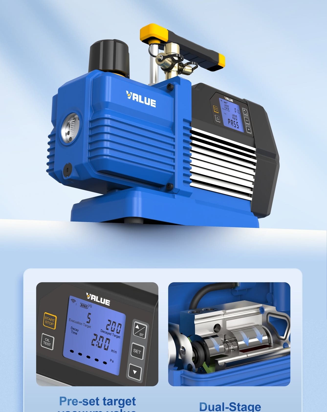 VAKUM PUMPA VALUE VP8DS 226L/min dvostepena smart bluetooth